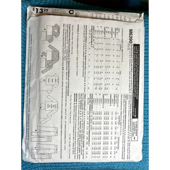 McCalls 6390 Sewing pattern Kids Girls top pants size 7 8 10 12 14 - Picture 3 of 7